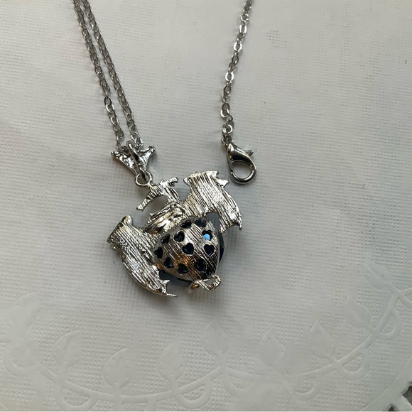 Cobalt Blue Dragon Pendant Necklace 20” Chain NEW - Picture 4 of 12